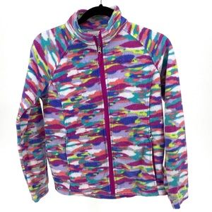Large Columbia Fleece Jacket Girls Multi Color